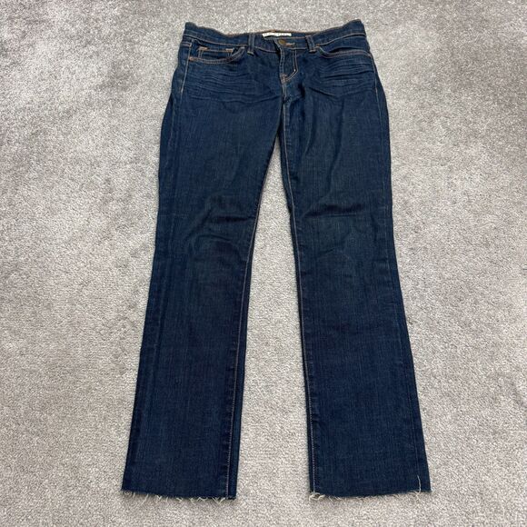 J Brand The Pencil Leg Slim Straight Denim Jeans Womens 30 Blue Dark Wash 30x28 - Picture 1 of 16